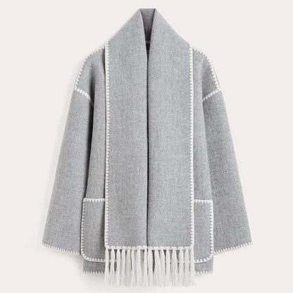 Elegant kappa med halsduk - Fraya