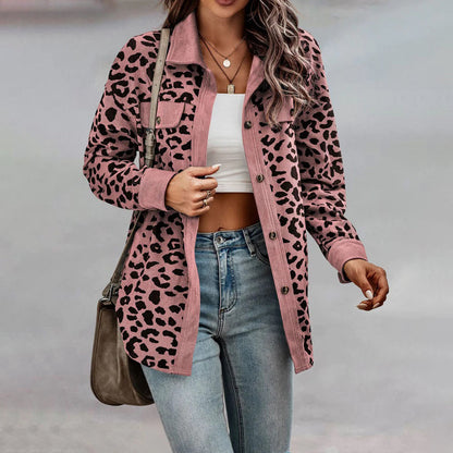 Trendig leopardmönstrad jacka - Lottie