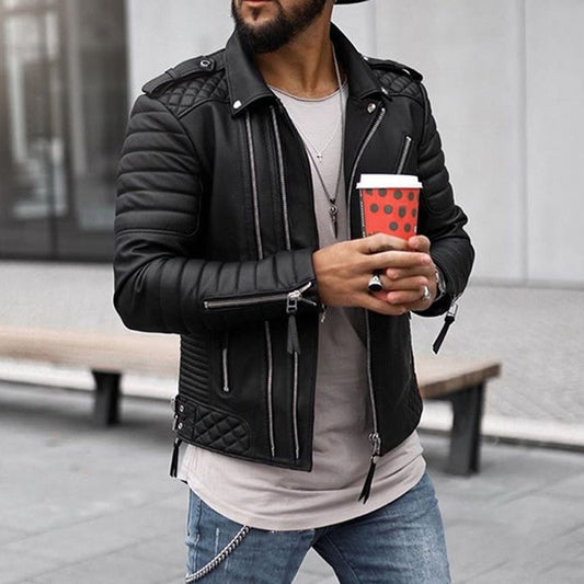 Snygg skinnjacka för män - Filip