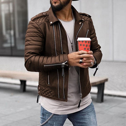Snygg skinnjacka för män - Filip