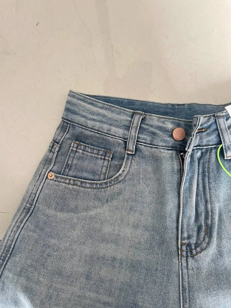 Punk, låg midja, baggy jeans för kvinnor - Solveig