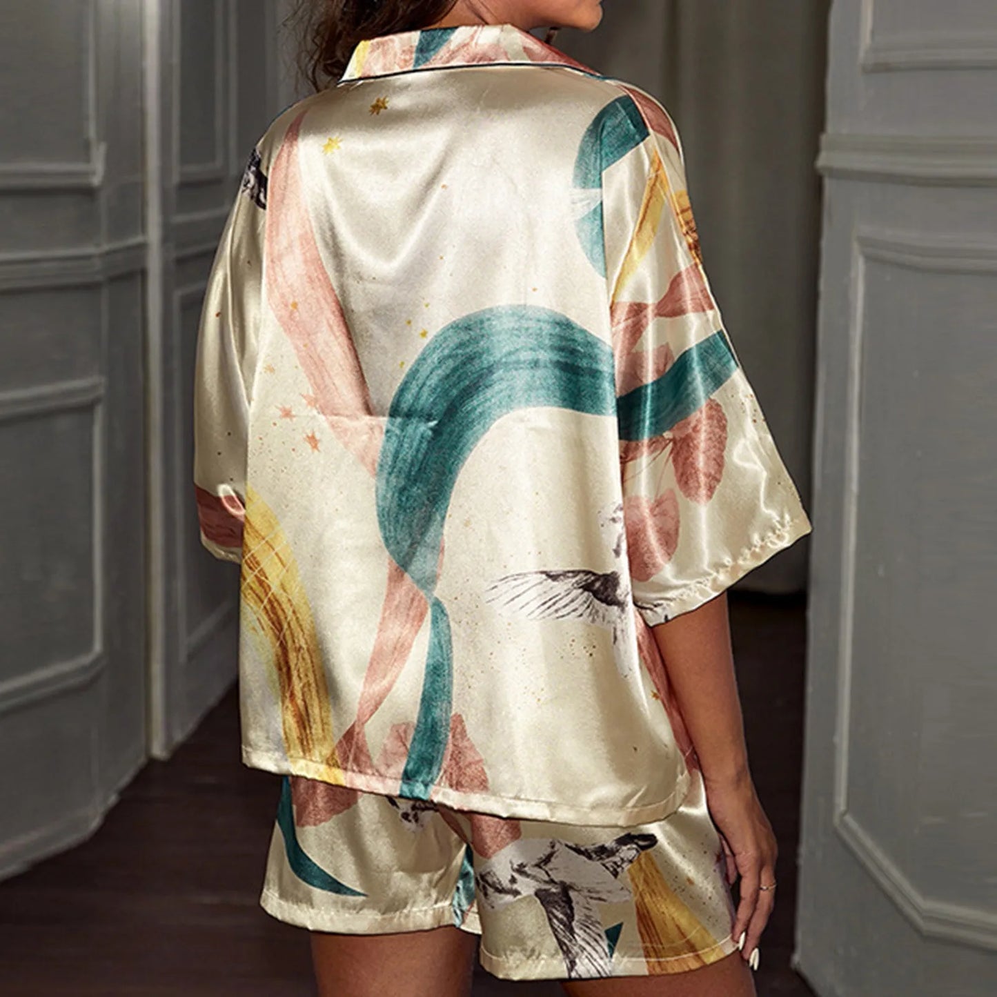 Pyjamasset i sidensatin - Alice