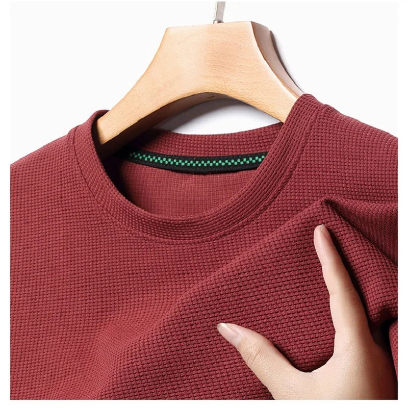 Unisex Rundhalsad Våffel-T-shirt - Markus