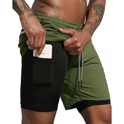 Sportkläder dubbeldäckade löparshorts - Kevin