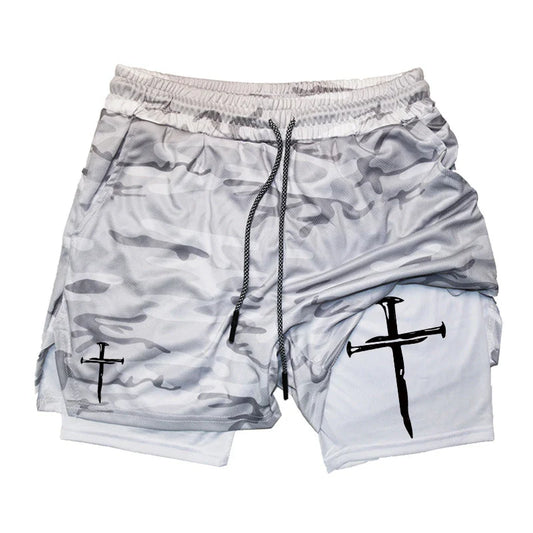 Active Wear-shorts med korstryck - Pierre
