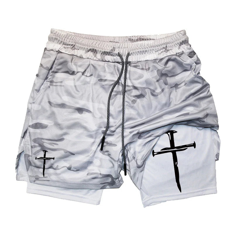 Active Wear-shorts med korstryck - Pierre