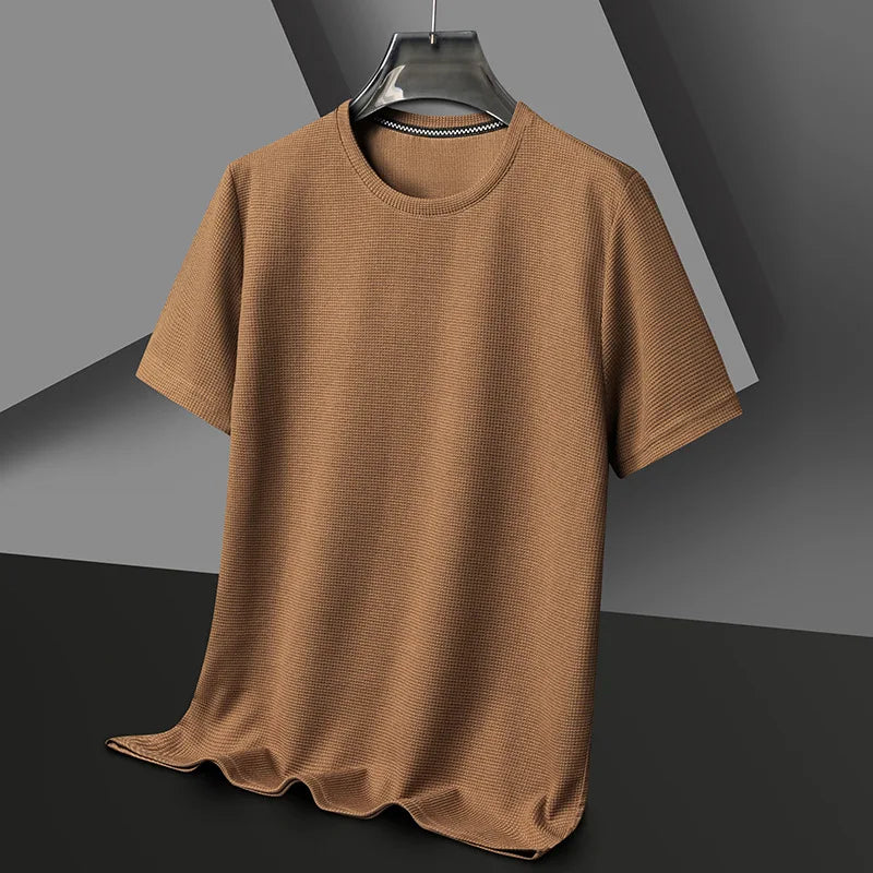 Unisex Rundhalsad Våffel-T-shirt - Markus