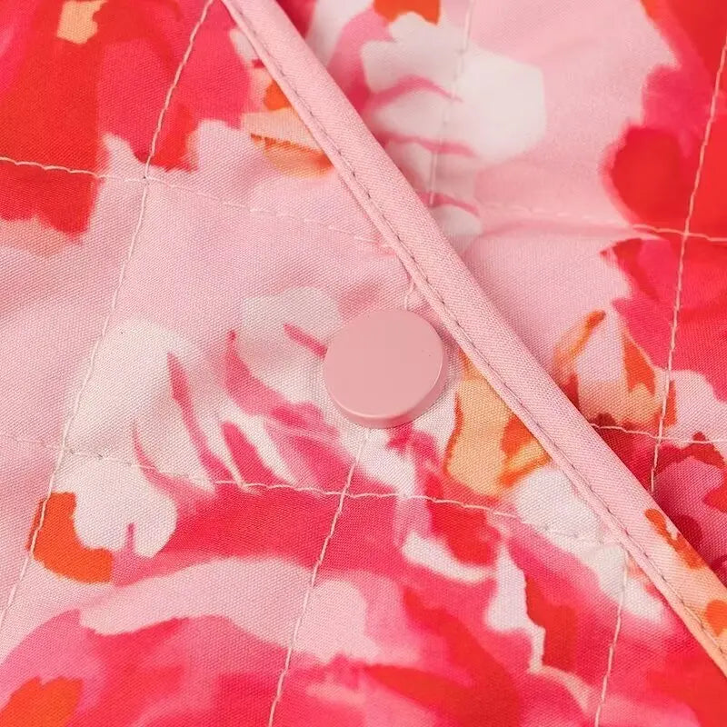 Rosa quiltad jacka - Frederica