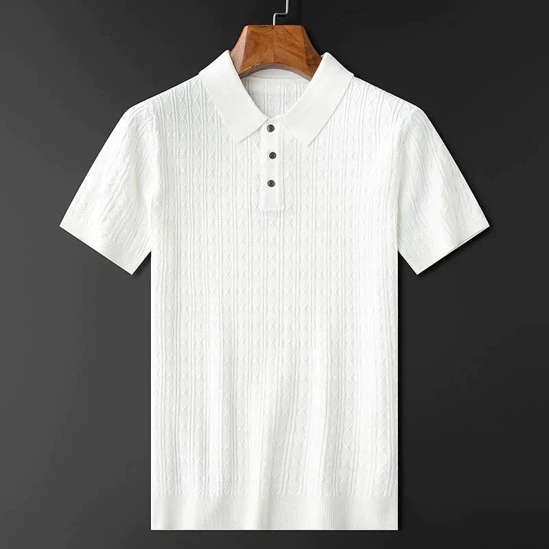 Waffle Jacquard Stickad Skjorta - Max