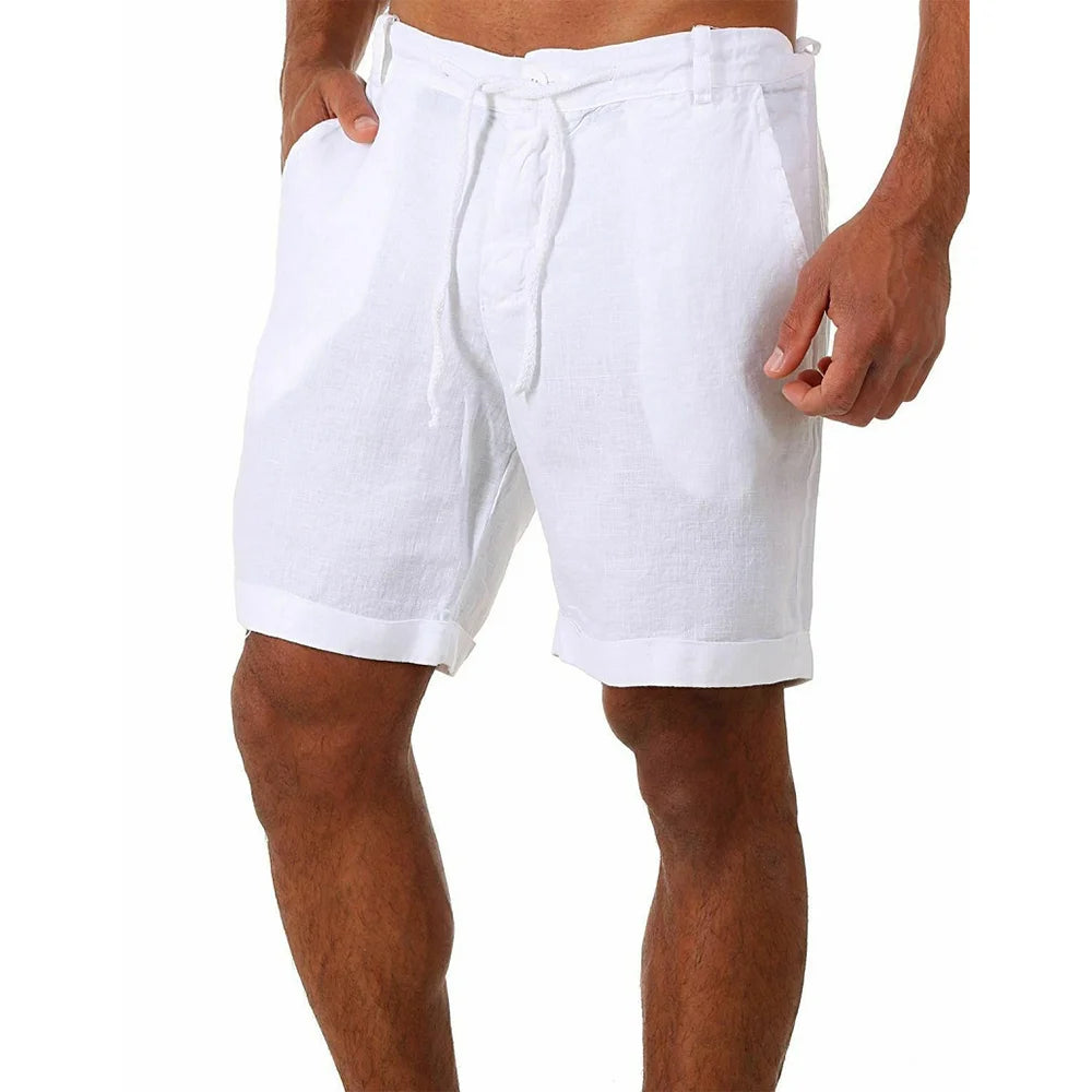 Herrshorts i bomull i linne - Jonatan
