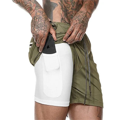 Sportkläder dubbeldäckade löparshorts - Kevin