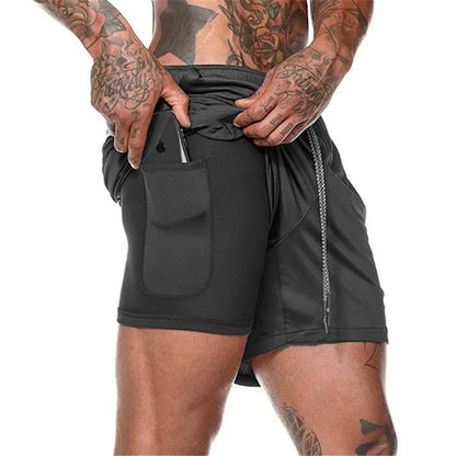 Sportkläder dubbeldäckade löparshorts - Kevin