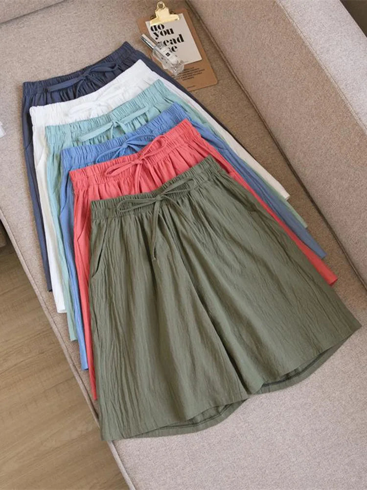 Lätta sommarshorts i bomull - Annalisa