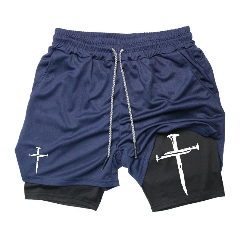 Active Wear-shorts med korstryck - Pierre