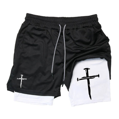 Active Wear-shorts med korstryck - Pierre