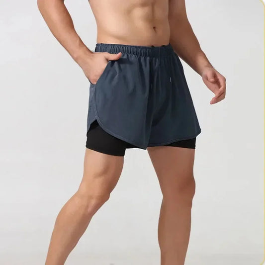 Men Fitness Quick Dry Dubbellagershorts - Konrad