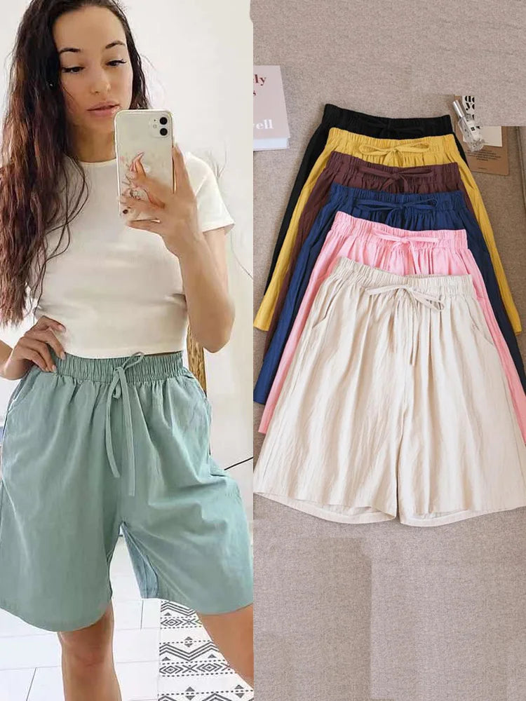 Lätta sommarshorts i bomull - Annalisa