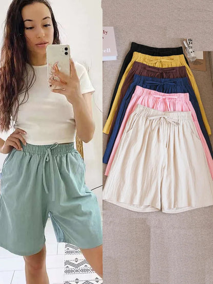 Lätta sommarshorts i bomull - Annalisa
