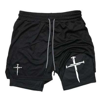 Active Wear-shorts med korstryck - Pierre