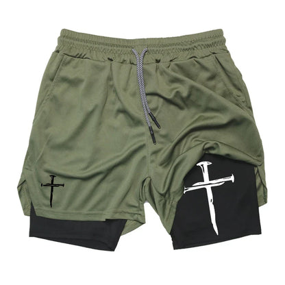 Active Wear-shorts med korstryck - Pierre