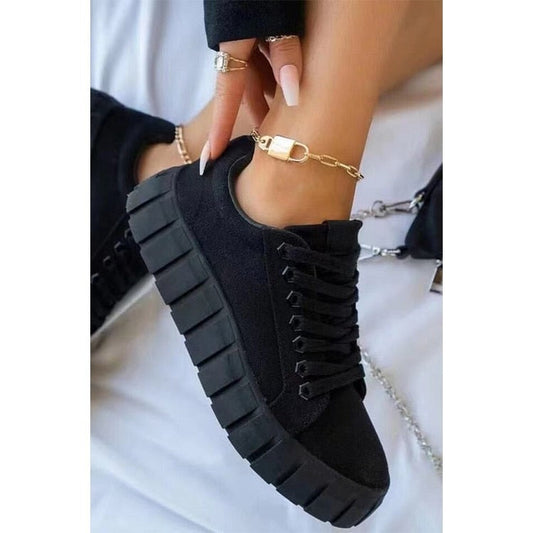 Svarta trendiga sneakers för kvinnor - Milda