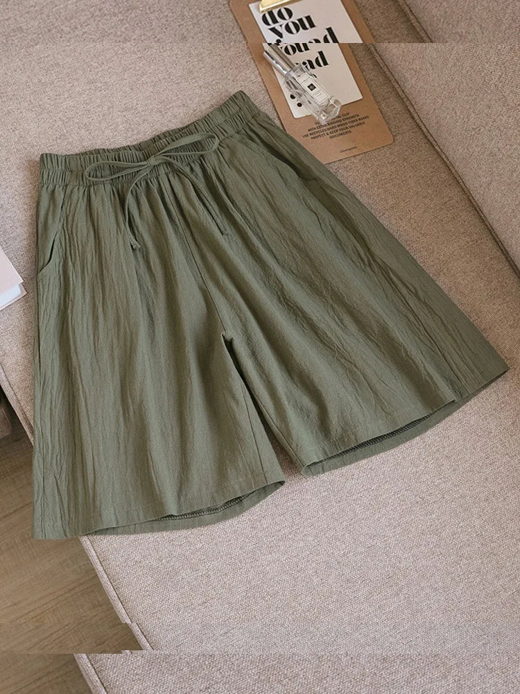 Lätta sommarshorts i bomull - Annalisa