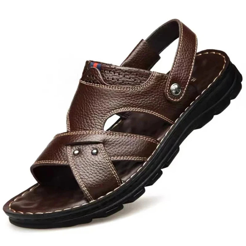 Sommar Läder Sandaler för Män - Magnus