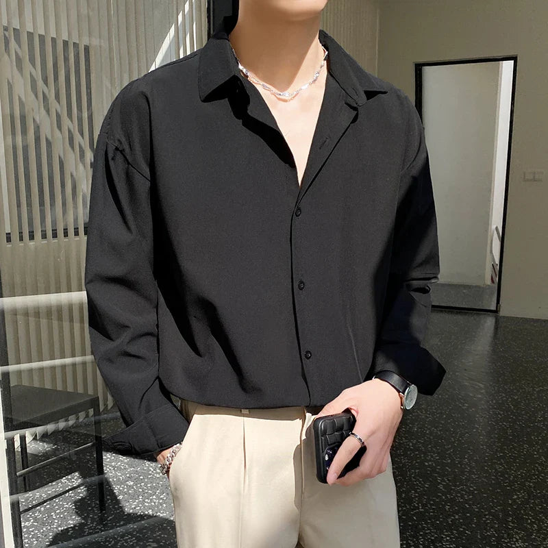 Baggy långärmade skjortor för män - Milton