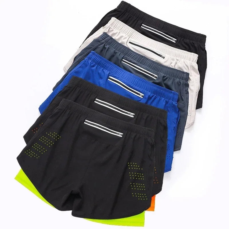 Men Fitness Quick Dry Dubbellagershorts - Konrad