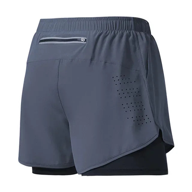 Men Fitness Quick Dry Dubbellagershorts - Konrad
