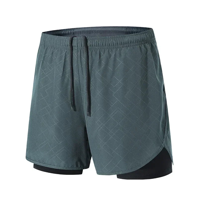 Sportshorts med dubbla lager för träning - Patrick