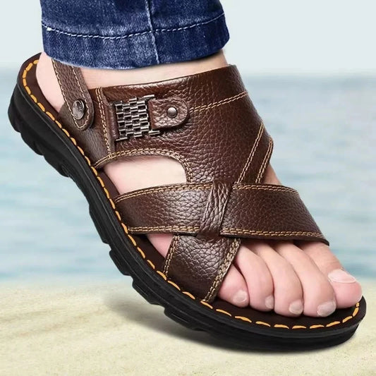 Sommar Läder Sandaler för Män - Magnus