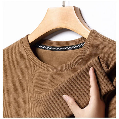 Unisex Rundhalsad Våffel-T-shirt - Markus