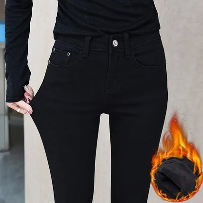 Sammetstjocka jeans för kvinnor - Atla