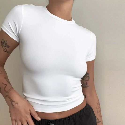 Kvinnors Kortärmad Topp i Slim Fit - Gala