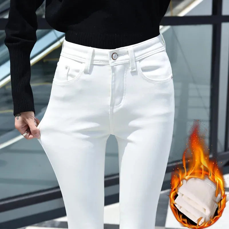 Sammetstjocka jeans för kvinnor - Atla
