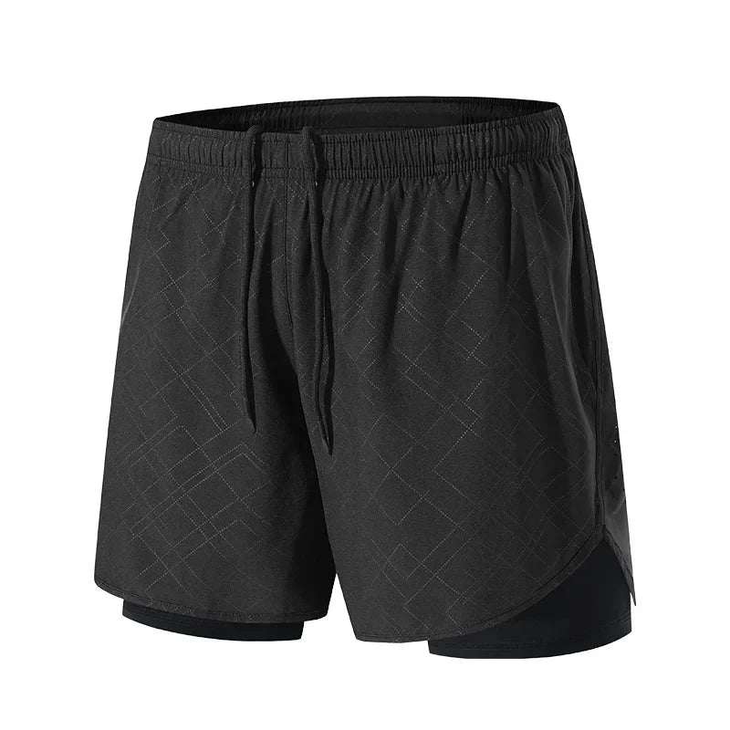 Sportshorts med dubbla lager för träning - Patrick