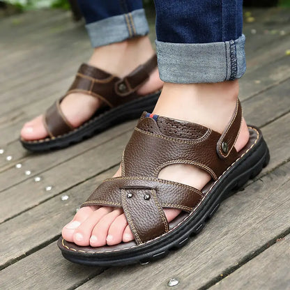 Sommar Läder Sandaler för Män - Magnus