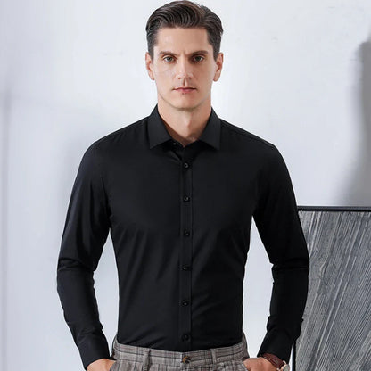 Skrynkelfri bambufiber Slim Fit skjorta för män - John