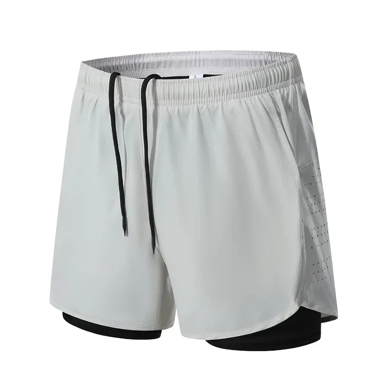 Sportshorts med dubbla lager för träning - Patrick