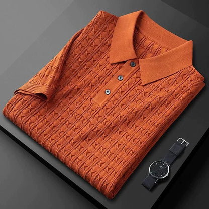 Waffle Jacquard Stickad Skjorta - Max