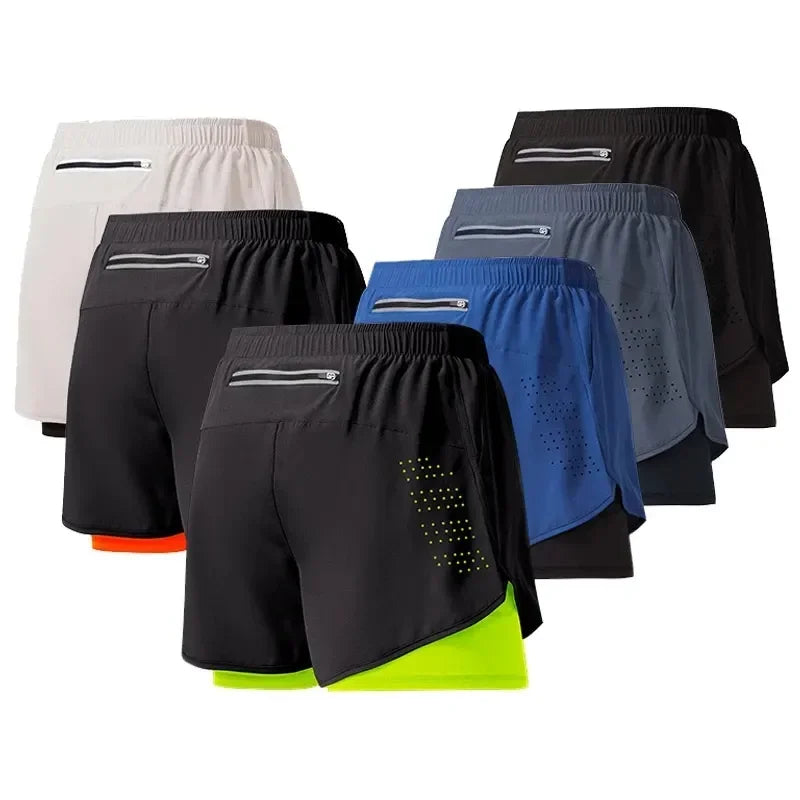 Men Fitness Quick Dry Dubbellagershorts - Konrad