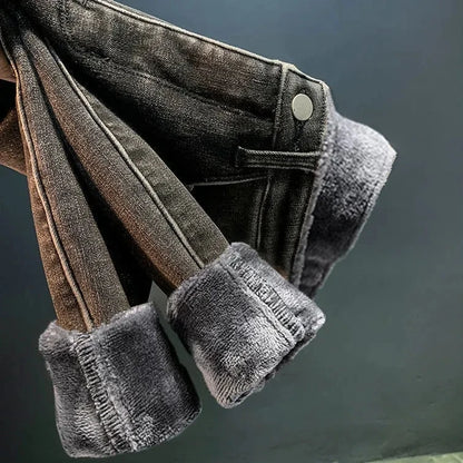 Winter Warm Sweat Coated Snow Jeans - Maylah