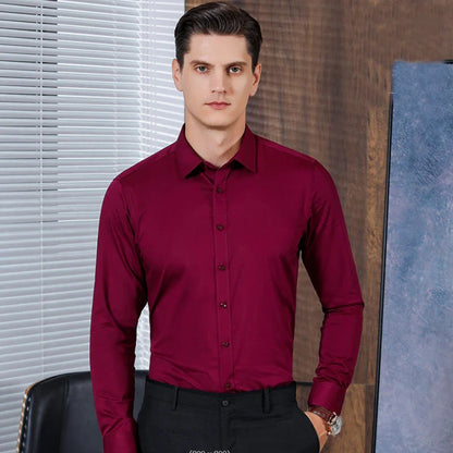 Skrynkelfri bambufiber Slim Fit skjorta för män - John