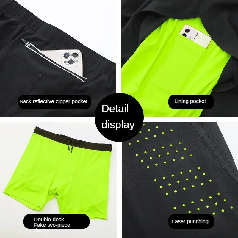 Sportshorts med dubbla lager för träning - Patrick