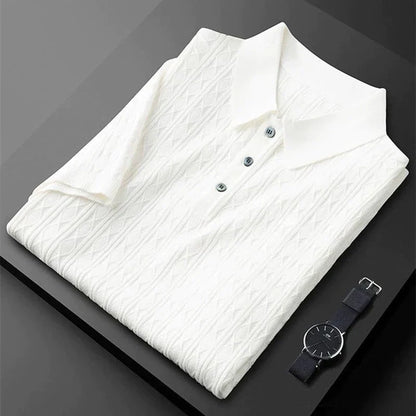 Waffle Jacquard Stickad Skjorta - Max