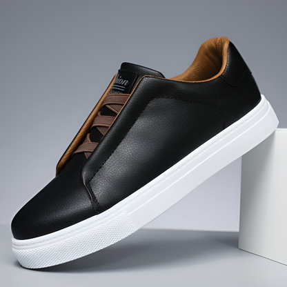 Tidlös klassisk lädersneaker för män - Boe