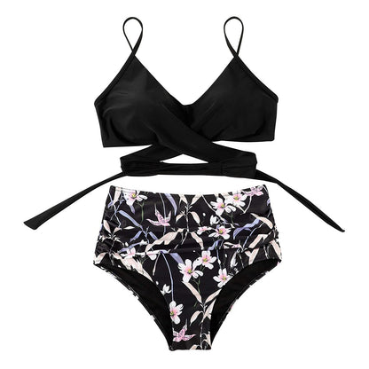 Färgglad Hög midja dambikini - Eira