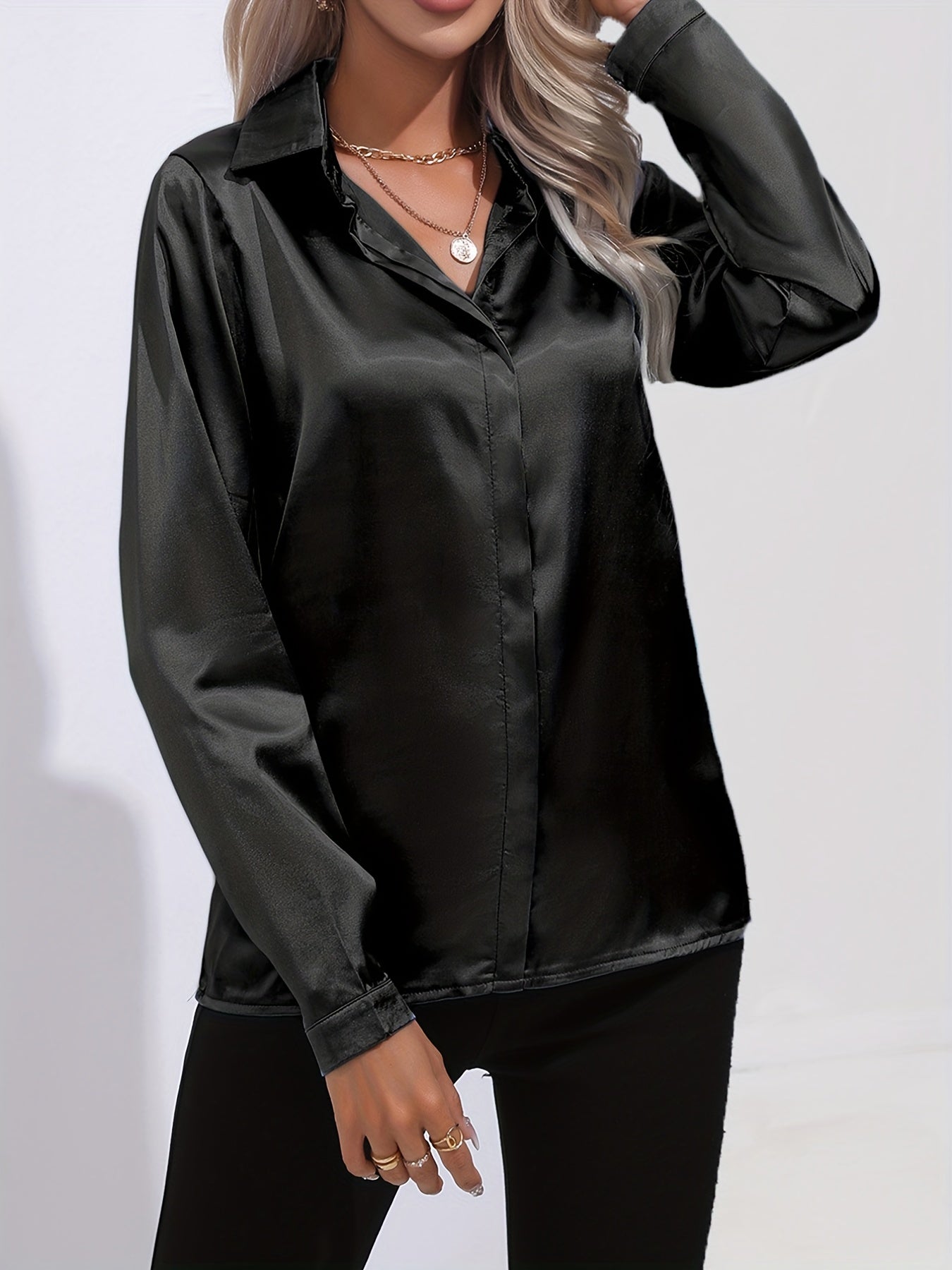 Elegant skjorta i satin - Margareta
