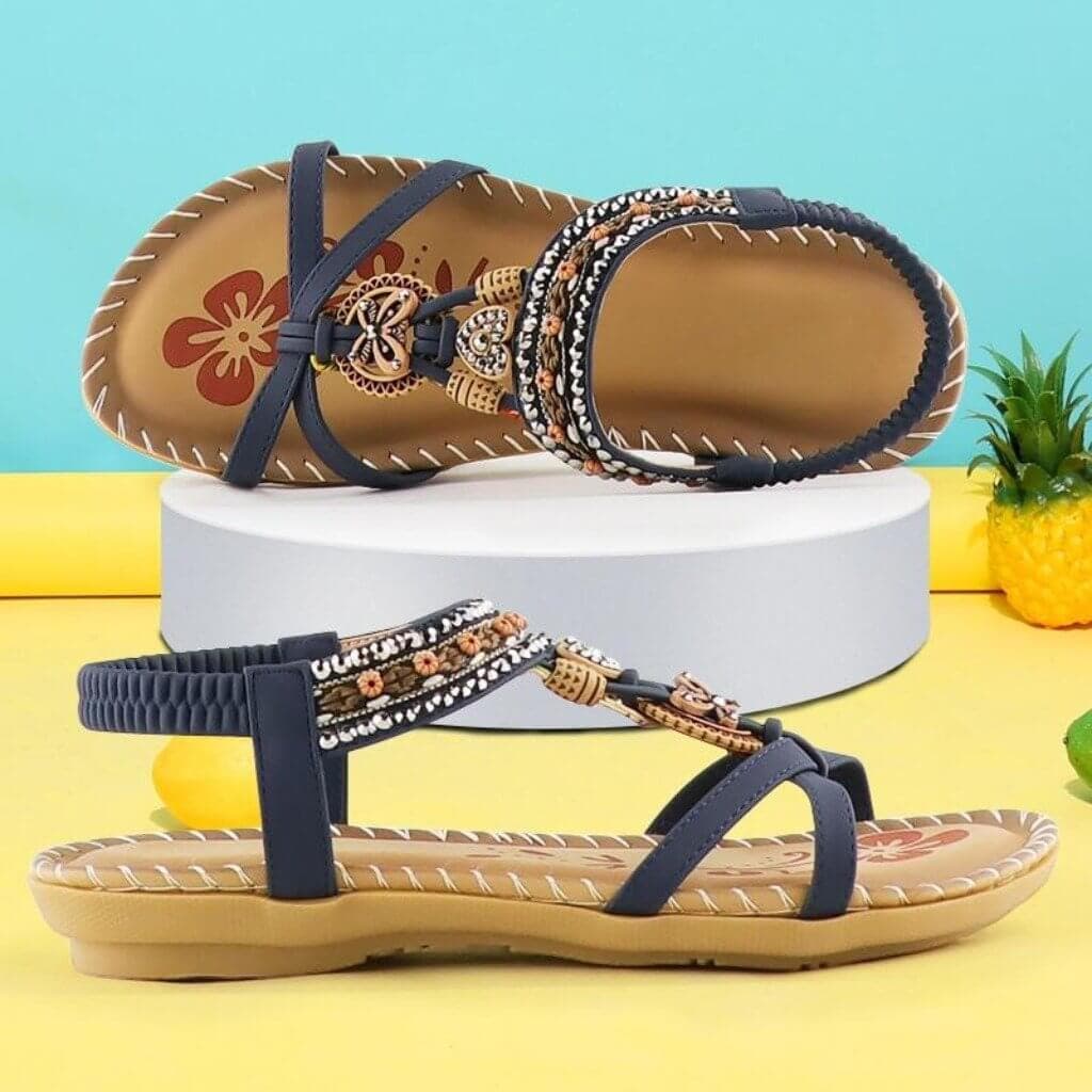 Sandaler med elastiskt band och mjuk plattform - Klara